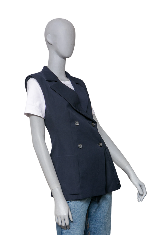 DESAPEGO JULIA FARIA LV LONG NAVY VEST