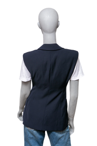 DESAPEGO JULIA FARIA LV LONG NAVY VEST