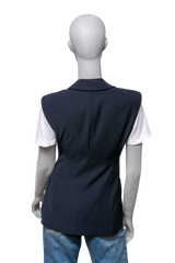 DESAPEGO JULIA FARIA LV LONG NAVY VEST