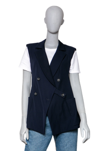 DESAPEGO JULIA FARIA LV LONG NAVY VEST