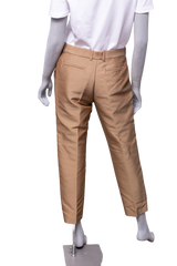 DESAPEGO JULIA FARIA CELINE STRAIGHT-LEG COTTON TWILL TOUSERS KHAKI