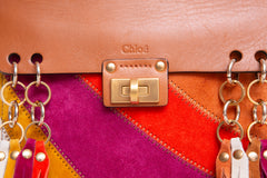 CHLOÉ JANE SMALL TASSEL TRIM BROWN/MULTICOLOR