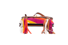 CHLOÉ JANE SMALL TASSEL TRIM BROWN/MULTICOLOR