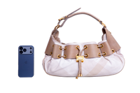 BURBERRY MASON WARRIOR HOBO CANVAS PRORSUM BEIGE
