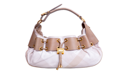 BURBERRY MASON WARRIOR HOBO CANVAS PRORSUM BEIGE