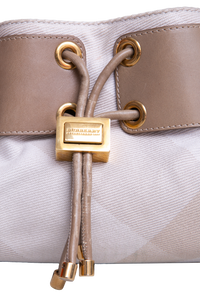 BURBERRY MASON WARRIOR HOBO CANVAS PRORSUM BEIGE