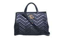 GUCCI GG MARMONT TOTE BAG MATELASSE BLACK