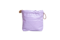 CHANEL MINI 22 SHINY CALFSKIN QUILTED LIGHT PURPLE