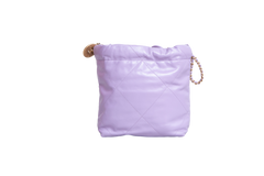 CHANEL MINI 22 SHINY CALFSKIN QUILTED LIGHT PURPLE