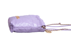 CHANEL MINI 22 SHINY CALFSKIN QUILTED LIGHT PURPLE