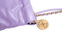 CHANEL MINI 22 SHINY CALFSKIN QUILTED LIGHT PURPLE