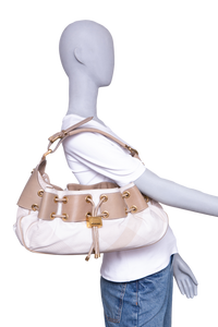 BURBERRY MASON WARRIOR HOBO CANVAS PRORSUM BEIGE