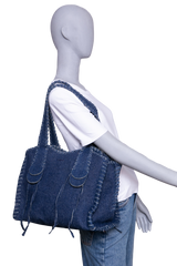 CHLOÉ MONTY MEDIUM TOTE BAG DENIM