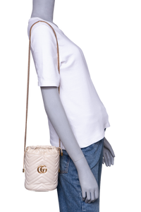 GUCCI BUCKET MINI GG MARMONT OFF WHITE