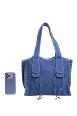 CHLOÉ MONTY MEDIUM TOTE BAG DENIM