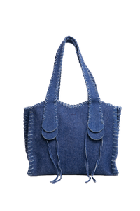 CHLOÉ MONTY MEDIUM TOTE BAG DENIM