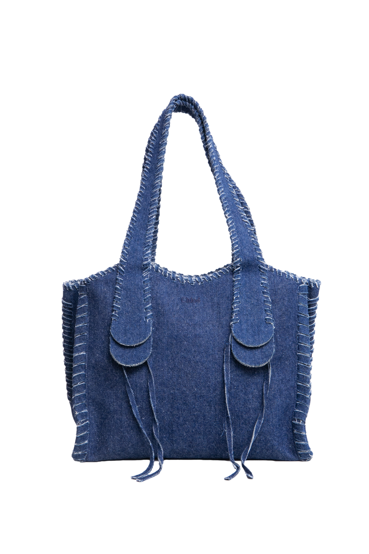 CHLOÉ MONTY MEDIUM TOTE BAG DENIM