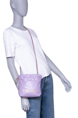 CHANEL MINI 22 SHINY CALFSKIN QUILTED LIGHT PURPLE