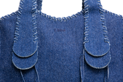 CHLOÉ MONTY MEDIUM TOTE BAG DENIM
