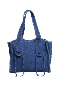 CHLOÉ MONTY MEDIUM TOTE BAG DENIM