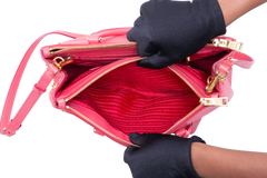PRADA GALLERIA MEDIUM DOUBLE ZÍPER SAFFIANO PINK