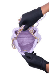 CHANEL MINI 22 SHINY CALFSKIN QUILTED LIGHT PURPLE