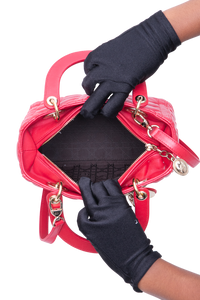 DIOR LADY DIOR MEDIUM CANNAGE CHERRY RED