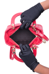 DIOR LADY DIOR MEDIUM CANNAGE CHERRY RED