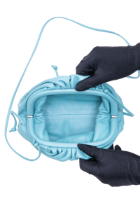 BOTTEGA VENETA MINI POUCH CALFSKIN TURQUOISE