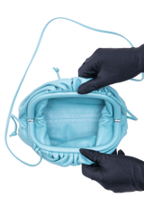 BOTTEGA VENETA MINI POUCH CALFSKIN TURQUOISE
