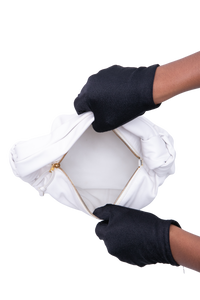 BOTTEGA VENETA DOUBLE KNOT MINI WHITE