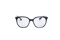 PRADA EYEWEAR SQUARE ACETATE BLACK/METAL SILVER