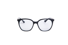 PRADA EYEWEAR SQUARE ACETATE BLACK/METAL SILVER
