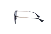 PRADA EYEWEAR SQUARE ACETATE BLACK/METAL SILVER
