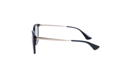 PRADA EYEWEAR SQUARE ACETATE BLACK/METAL SILVER