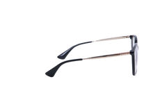 PRADA EYEWEAR SQUARE ACETATE BLACK/METAL SILVER