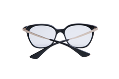 PRADA EYEWEAR SQUARE ACETATE BLACK/METAL SILVER