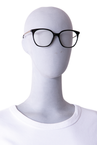 PRADA EYEWEAR SQUARE ACETATE BLACK/METAL SILVER
