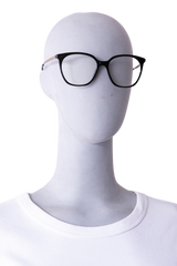 PRADA EYEWEAR SQUARE ACETATE BLACK/METAL SILVER