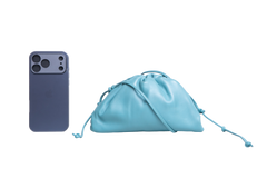 BOTTEGA VENETA MINI POUCH CALFSKIN TURQUOISE