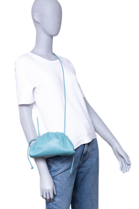 BOTTEGA VENETA MINI POUCH CALFSKIN TURQUOISE