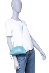 BOTTEGA VENETA MINI POUCH CALFSKIN TURQUOISE