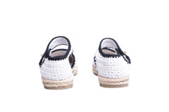CHANEL INTERLOCKING CROCHET B&W ESPADRILLE - 36 BR
