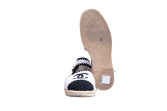 CHANEL INTERLOCKING CROCHET B&W ESPADRILLE - 36 BR
