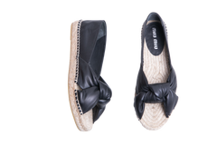 MIU MIU ESPADRILLE NAPPA KNOT BLACK - 38 BR