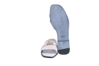HERMÈS SANDAL GIULIA SUEDE AND SHINY JAVA LIZARD GREY - 39 BR