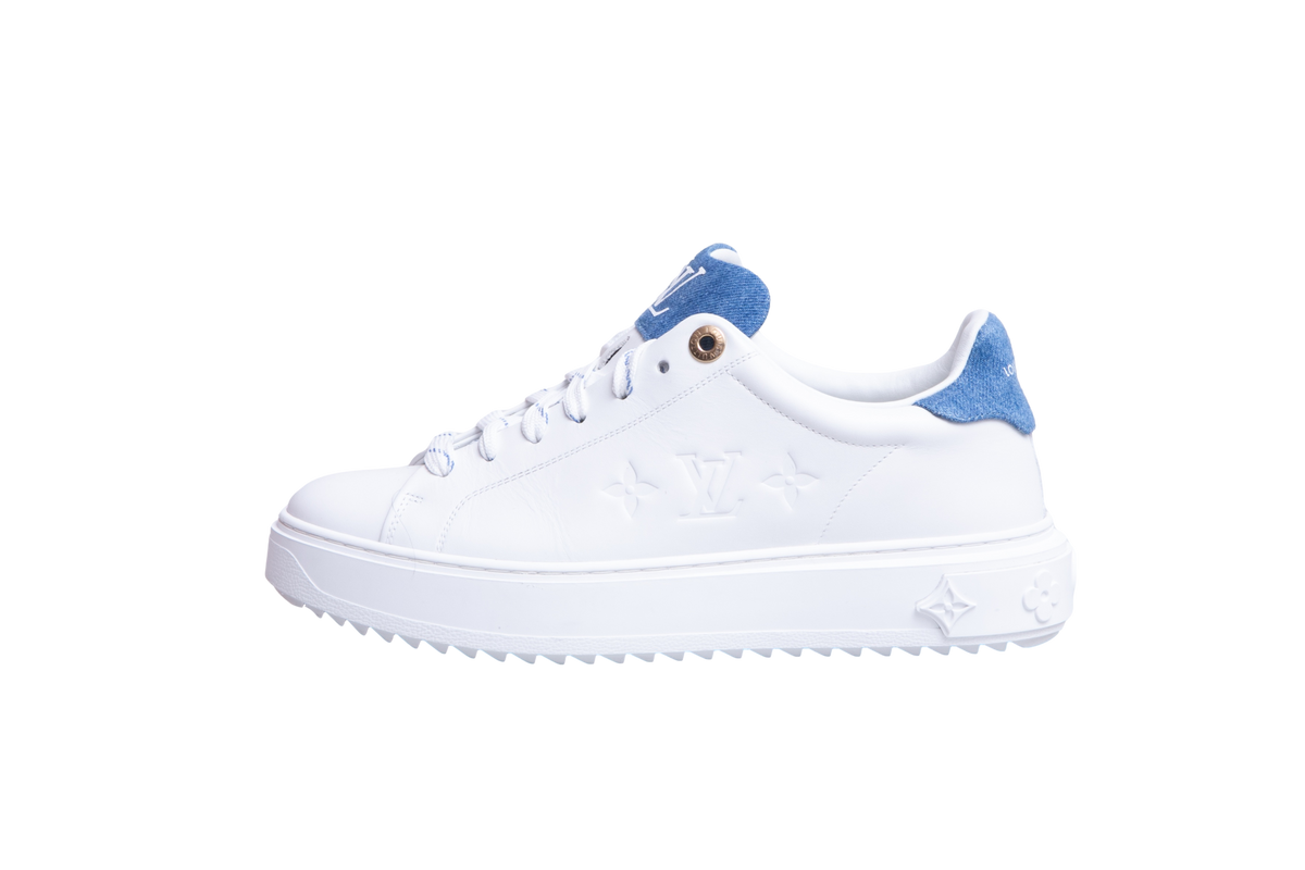 LOUIS VUITTON SNEAKER TIME OUT MONOGRAM WHITE/DENIM - 38 BR