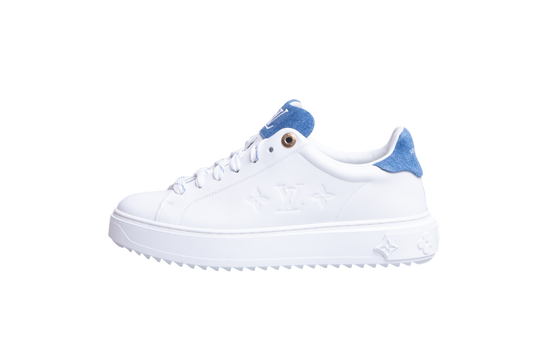 LOUIS VUITTON SNEAKER TIME OUT MONOGRAM WHITE/DENIM - 38 BR