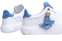 LOUIS VUITTON SNEAKER TIME OUT MONOGRAM WHITE/DENIM - 38 BR