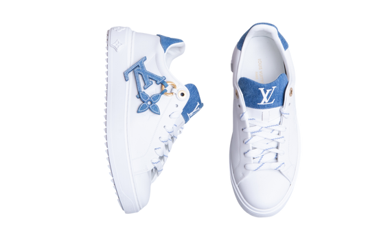 LOUIS VUITTON SNEAKER TIME OUT MONOGRAM WHITE/DENIM - 38 BR